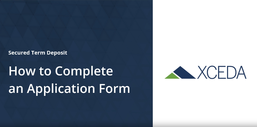 How to complete a Term Deposit application
